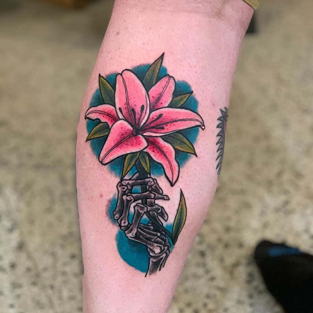 Color Lily Tattoo Anton Schafer