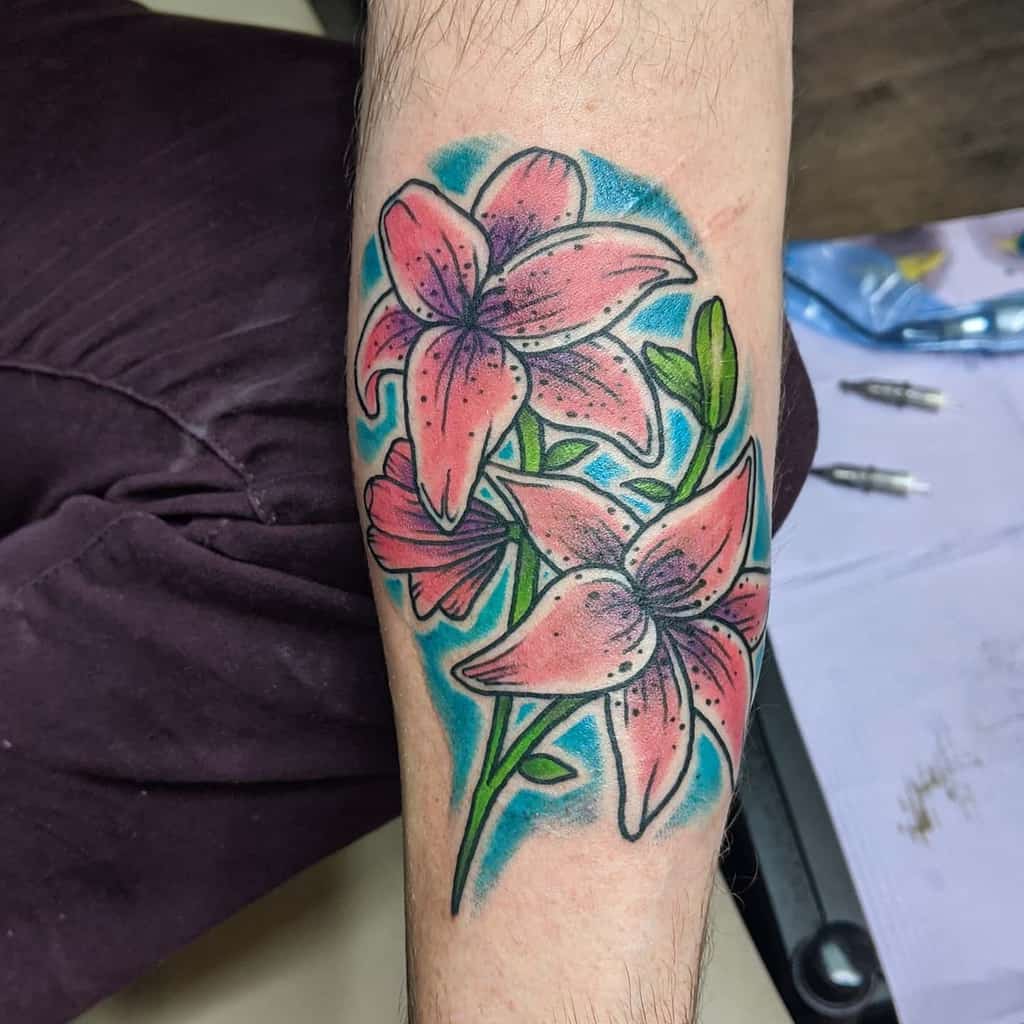 Color Lily Tattoo Nuclearcheerios