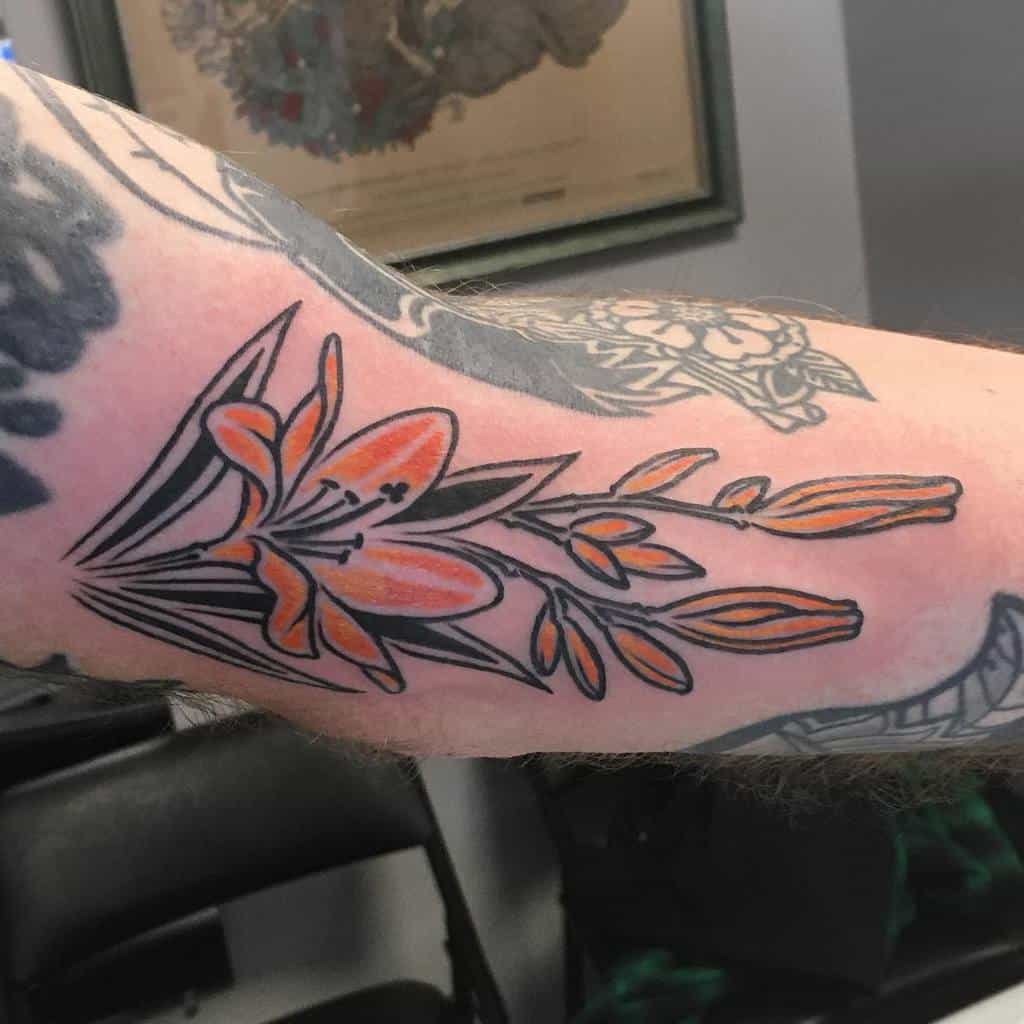 Color Lily Tattoo Patmurdoughtattoos