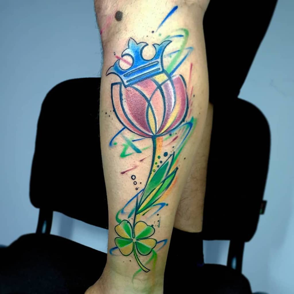 colored-large-tulip-tattoo