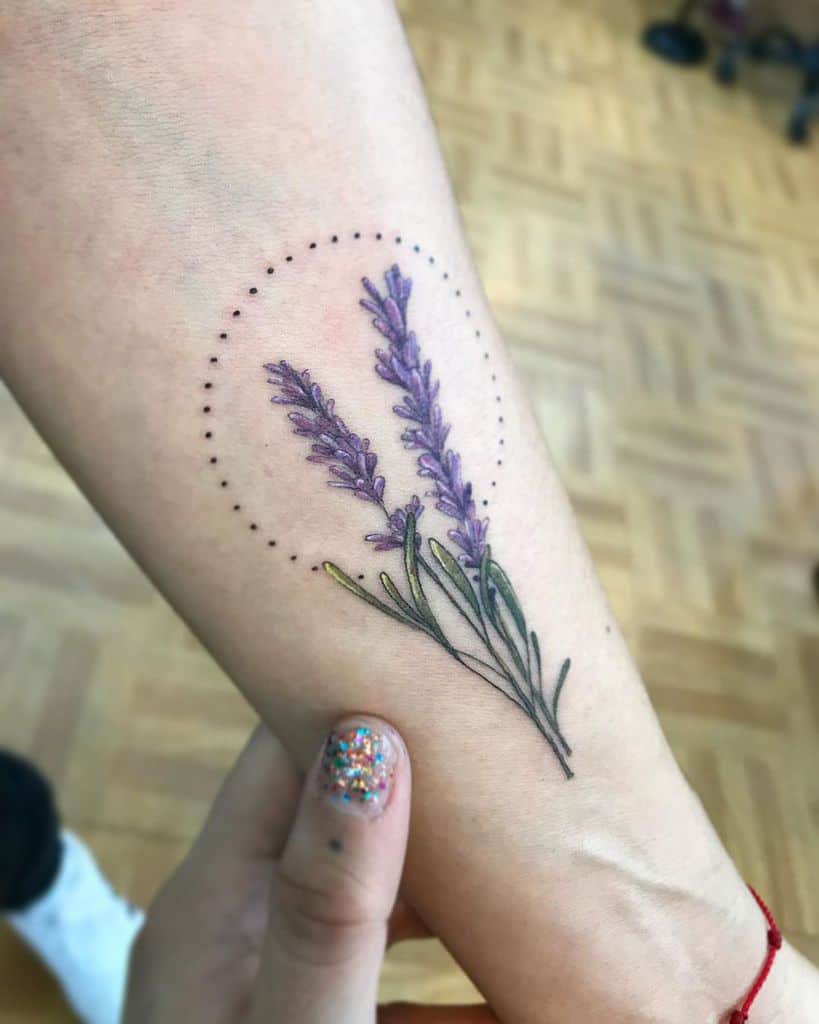 Top 50 Best Lavender Tattoos - [2021 Inspiration Guide]