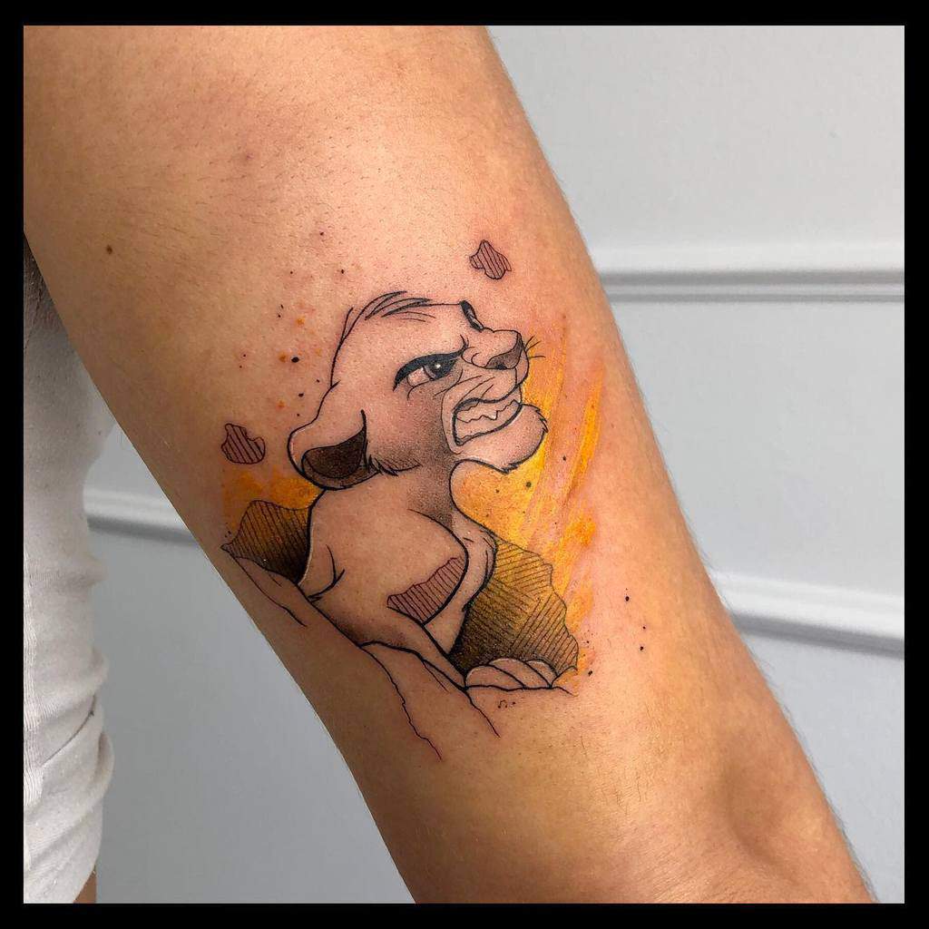 Colored Simba Tattoo Armenterostattooart