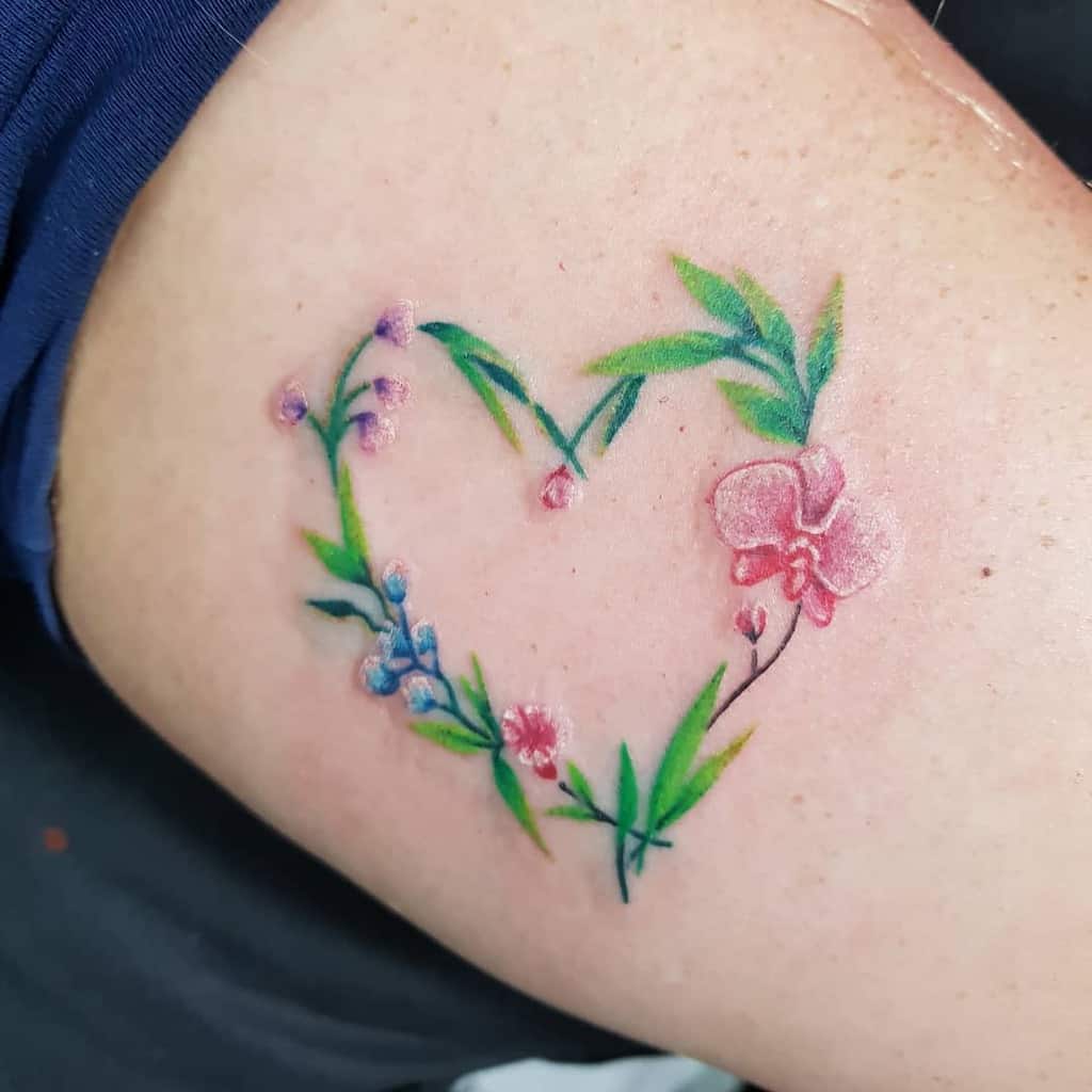 Minimal Heart and Flower Temporary Tattoo - Set of 3 – Little Tattoos