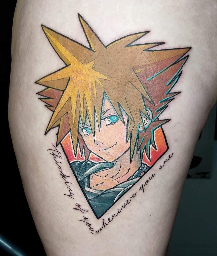 Colored Sora Kingdom Heart Tattoo
