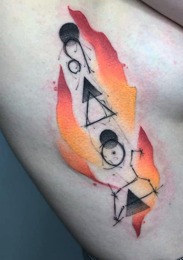 colorful-flame-astrology-leo-rib-tattoo-maiia_len