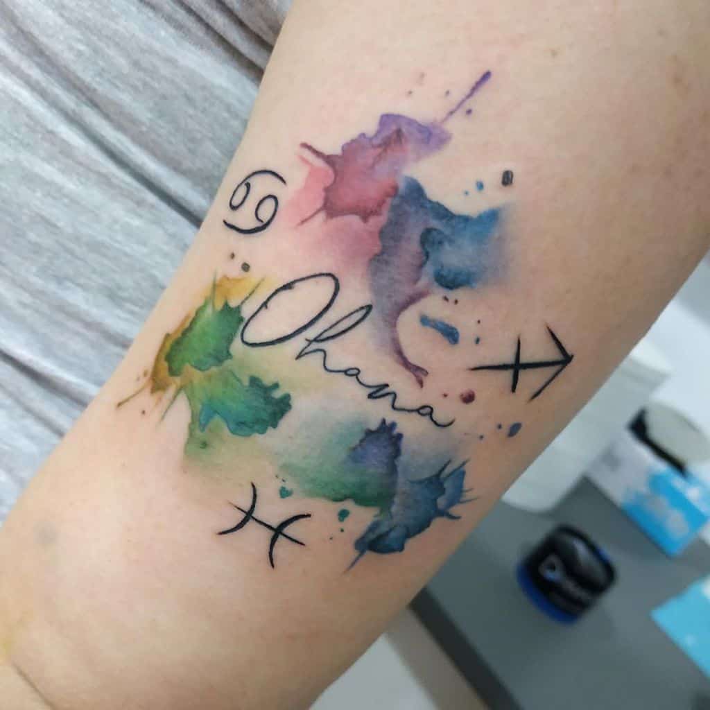 Colorful Ohana Tattoo