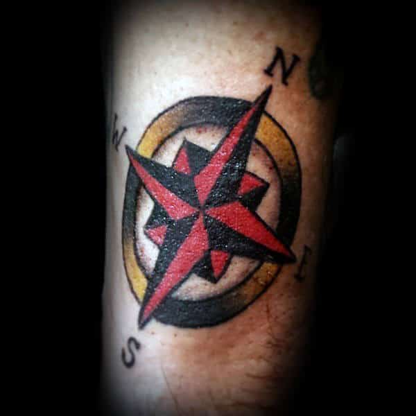 Compass Nautical Star Male Tattoo Ideas On Arm