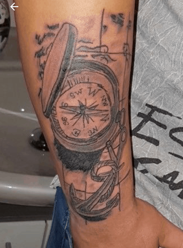 compass tattoo fail
