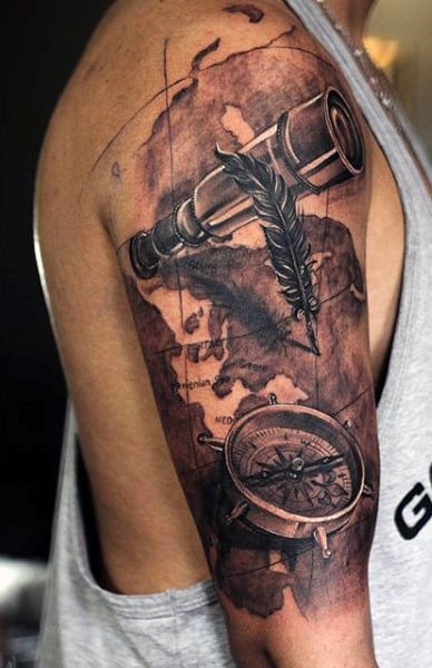 Compass Tattoos For Men