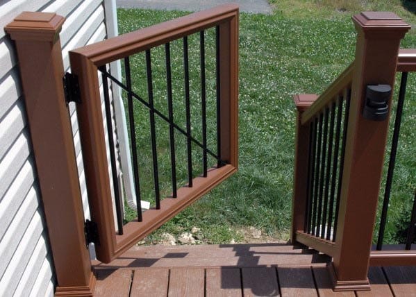 wood and iron deck gate