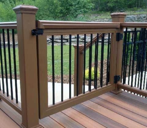 wood and iron deck gate