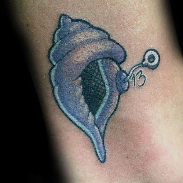 Conch Shell Spongebob Male Tattoos