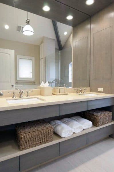 Top 70 Best Bathroom Vanity Ideas, Modern Double Vanity Bathroom Ideas