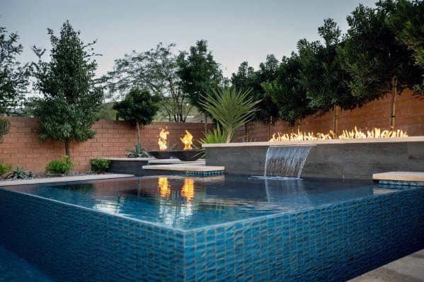 Contemporary Ideas For Pool Waterfall Backyard