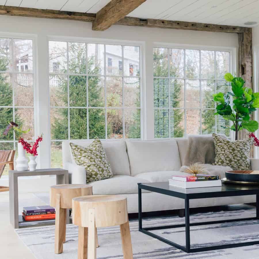 Contemporary Modern Farmhouse Living Room Merrinjonesinteriors