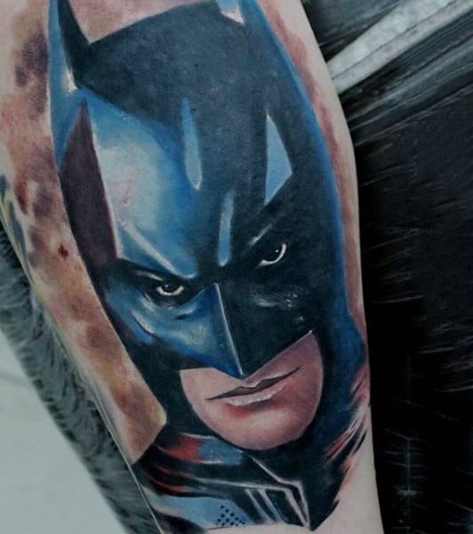 Cool Batman Tattoos For Men On Leg Calf