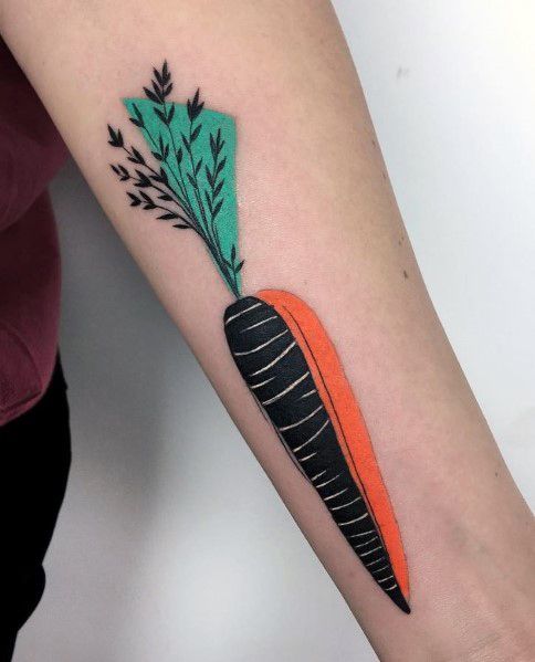 Cool Carrot Tattoos For Men