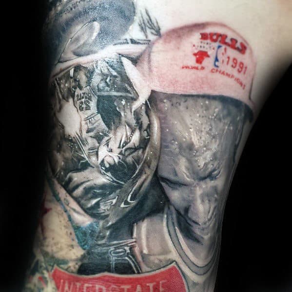 Cool Chicago Bulls Guys Arm Tattoo Inspiration