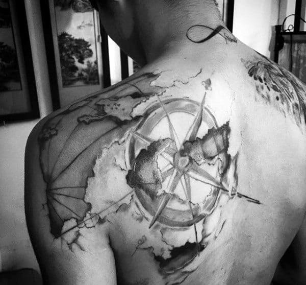 Cool Compass Tattoos For Men