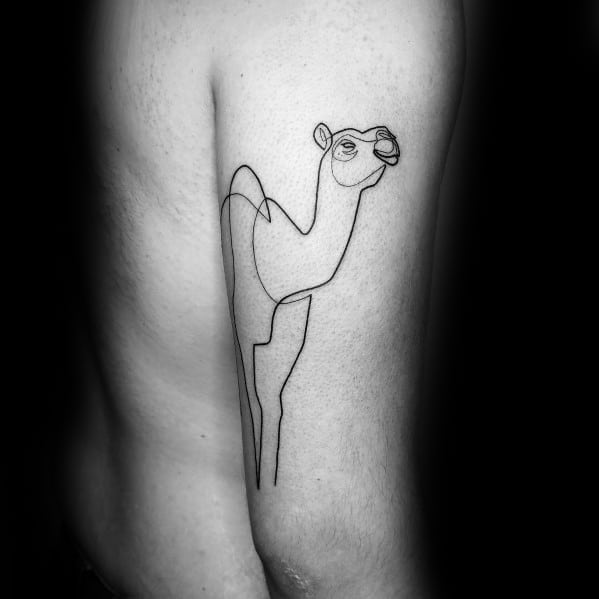 Cool Continuous Line Tattoos For Men