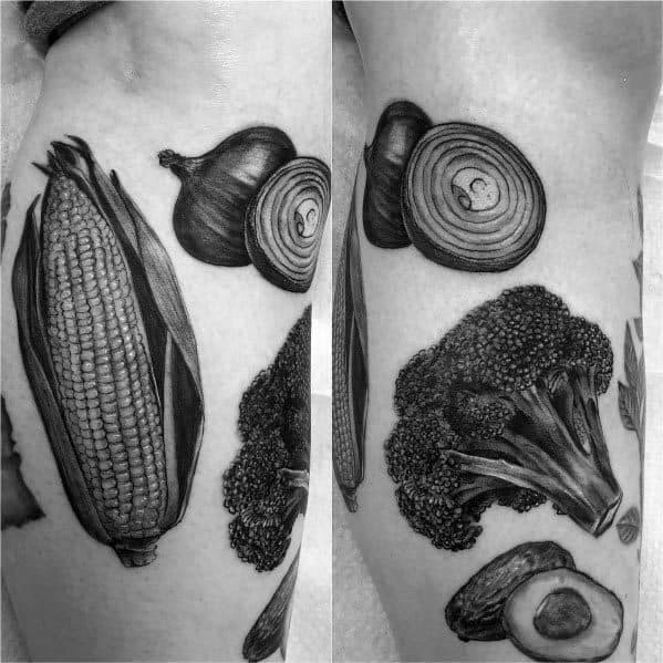 Cool Corn Food Tattoos For Men