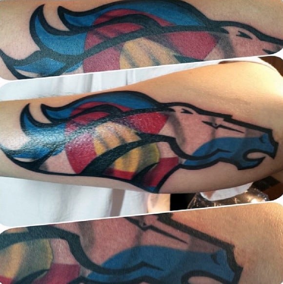 Cool Denver Broncos Colorado Flag Outer Forearm Tattoo Ideas
