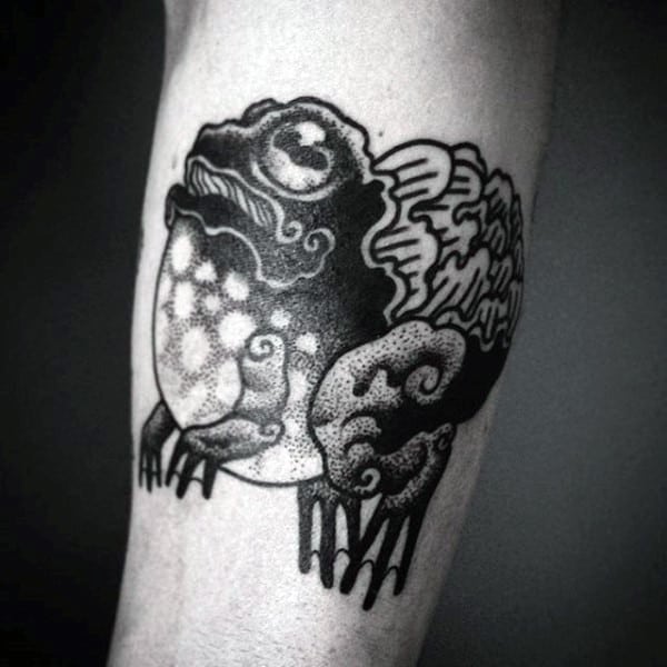 Cool Dotwork Artistic Mens Frog Tattoos