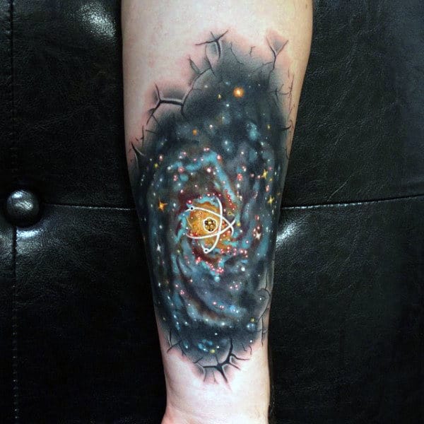 Cool Galaxy Tattoo Mens Forearms