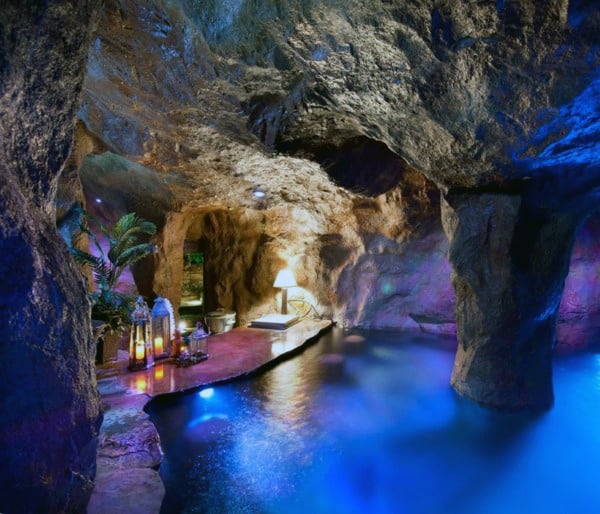 Cool Home Swimming Pool Inside Of Rock Cave