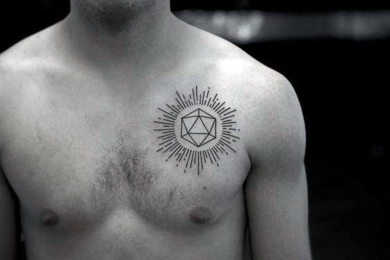 Cool Icosahedron Tattoo Design Ideas For Male