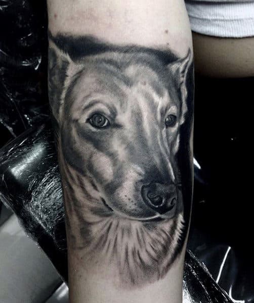 Cool Inner Arm Dog Tattoo Design Ideas For Guys