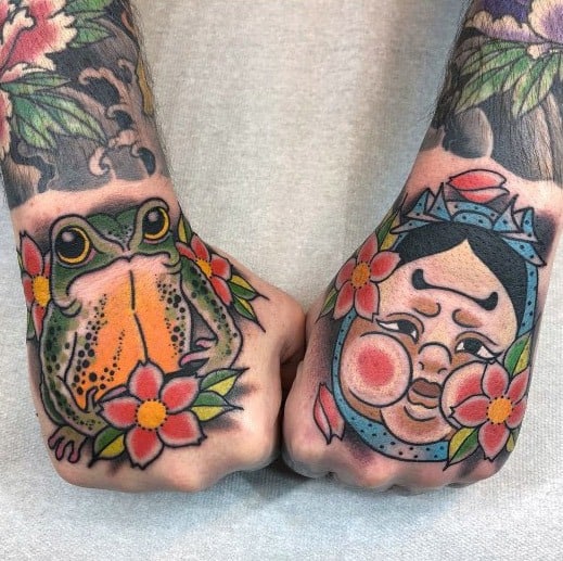 Cool Japanese Frog Tattoos For Men