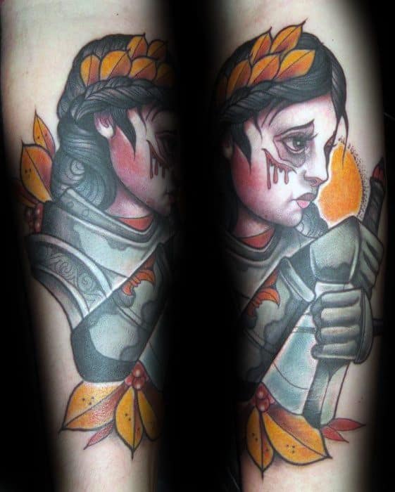 Cool Joan Of Arc Tattoo Design Ideas For Male