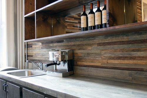 Cool Kitchen Wood Backsplash Design Ideas