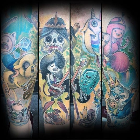 60 Adventure Time Tattoo Designs For Men - Animated Ink Ideas