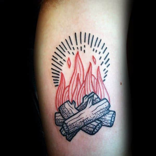 Realistic Campfire Tattoo by thevalleynorn  Tattoogridnet