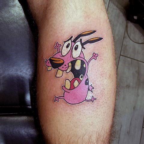 Cool Male Courage The Cowardly Dog Tattoo Designs