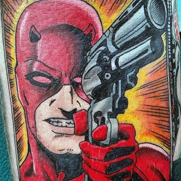 Cool Male Daredevil Tattoo Designs