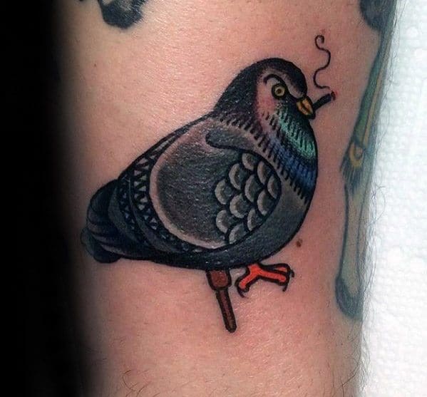 Cool Male Pigeon Tattoo Designs