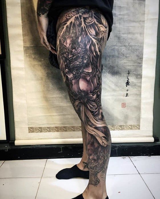 Cool Male Raijin Tattoo Designs