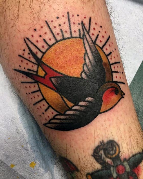 Cool Male Sparrow Filler Tattoo Designs
