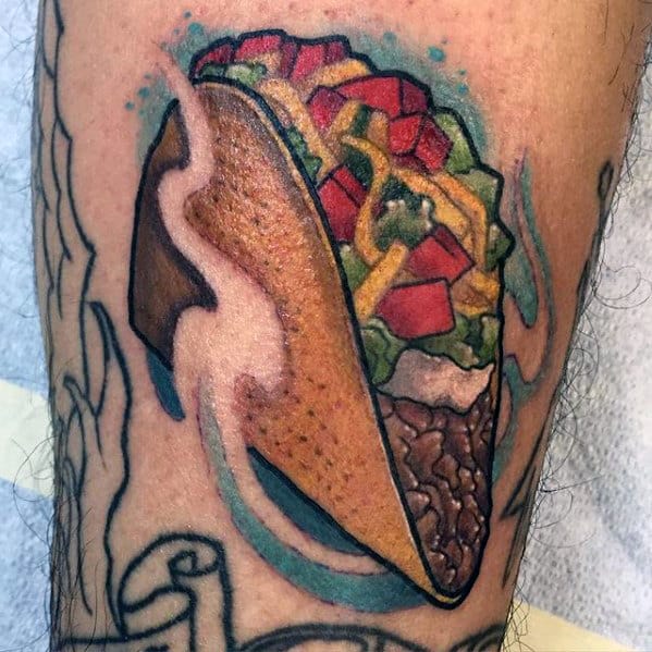 30 Taco Tattoo Designs For Men - Mexican Food Ink Ideas