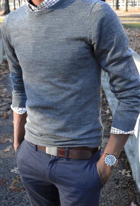 Cool Mens Business Casual Outfits Style Inspiration Blue Pants With Sweater