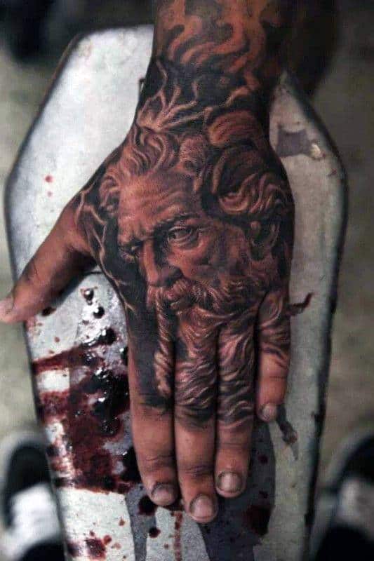 Hand and wrist tattoos male