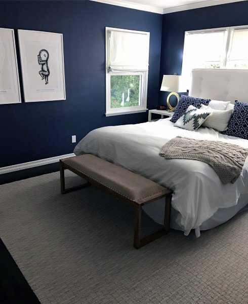 Cool Navy Bedroom Inspiration