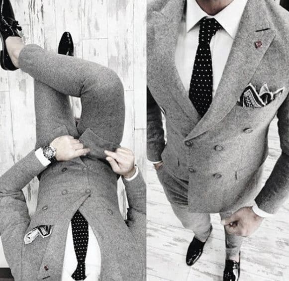 Cool Outfit Ideas For Men With Charcoal Grey Suit Black Shoes