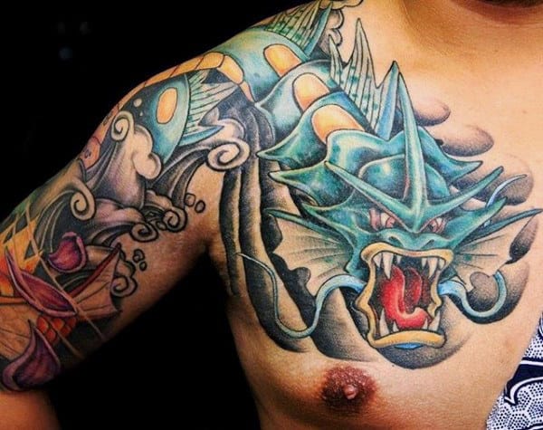Pokemon Colorful Sleeve Tattoo Idea