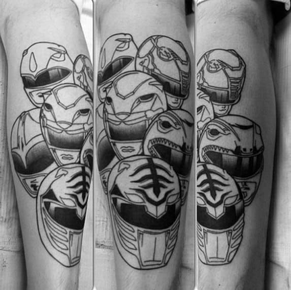 Cool Power Rangers Tattoo Design Ideas For Male