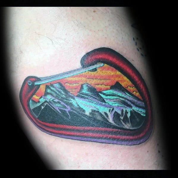 Cool Rock Climbing Mountains Tattoo Design Ideas For Male