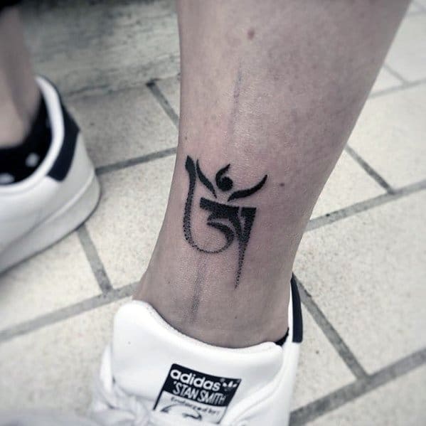 Cool Small Creative Mens Lower Leg Tattoos